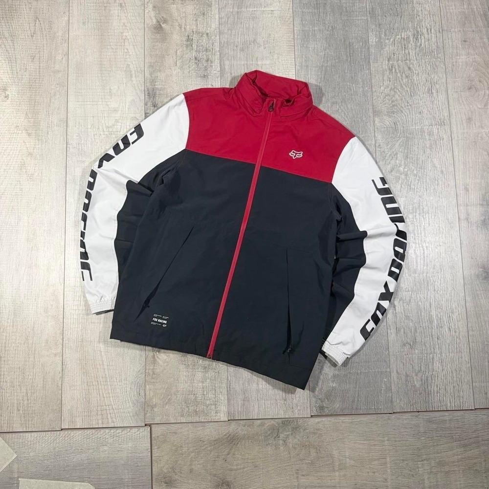 Vintage Y2K essential fox racing full zip athletic motocross jacket